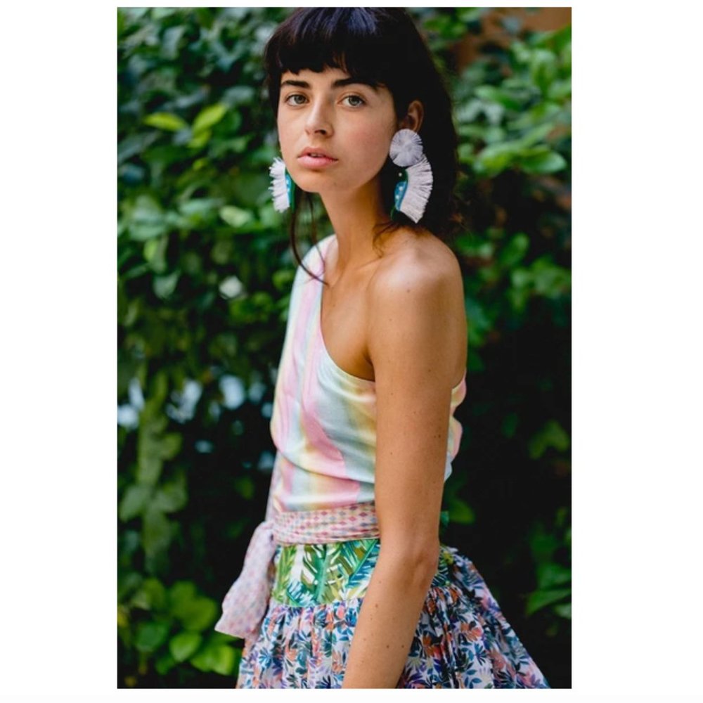 Punk Parrot Fringed Drop Earrings